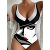 Women One Piece Swimsuit With Floral Print Padded Wireless Sleeveless Open Back Swimwear For Beach Pool Swimming Water Sports S-4XL