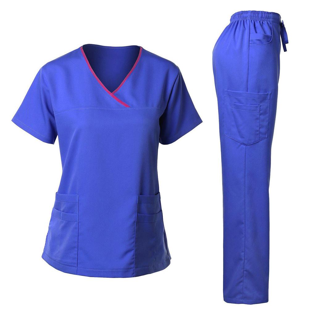 Summer Medical Scrub Suit - Short Sleeve Surgical Gown for Operating Room