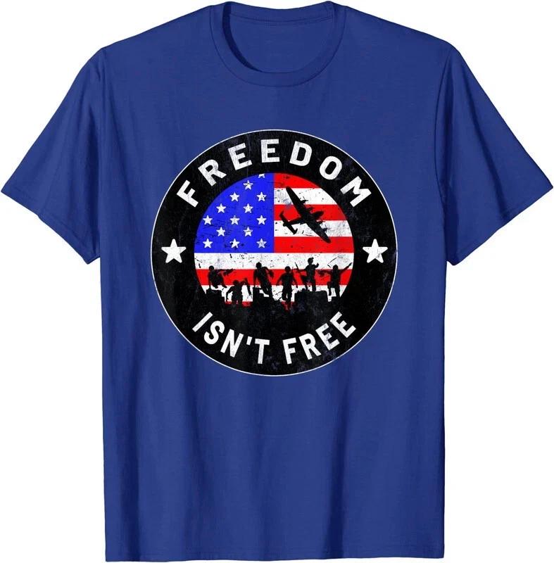 Veteran s Day Freedom Isn t Free American Flag Design T-Shirt S-3XL XXXL