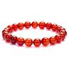 New European & American Style Cross Bracelet, 8MM Natural Stone Beaded Fashion Accessory