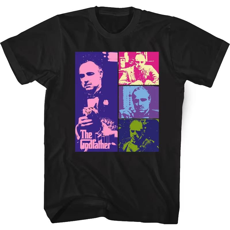 The 2025 summer fashion godfather Corleone printed short-sleeved loose trendy T-shirt cotton streetwear for men and women