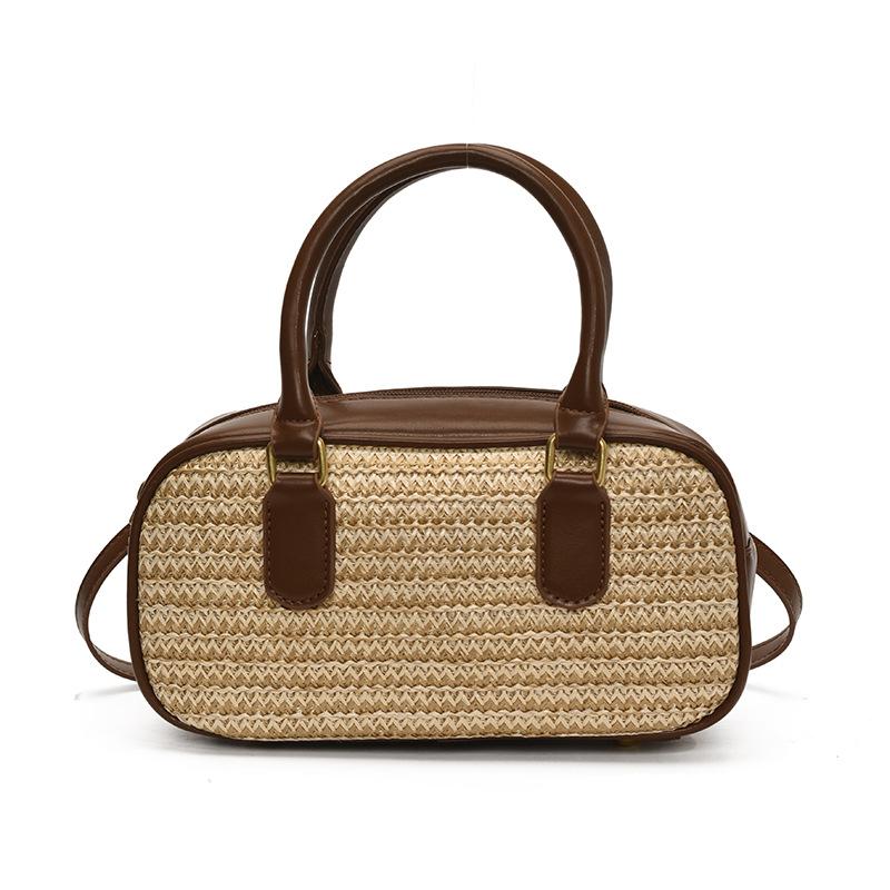 

New Hand-spliced Versatile Shoulder Messenger Bag какао коричневий колір