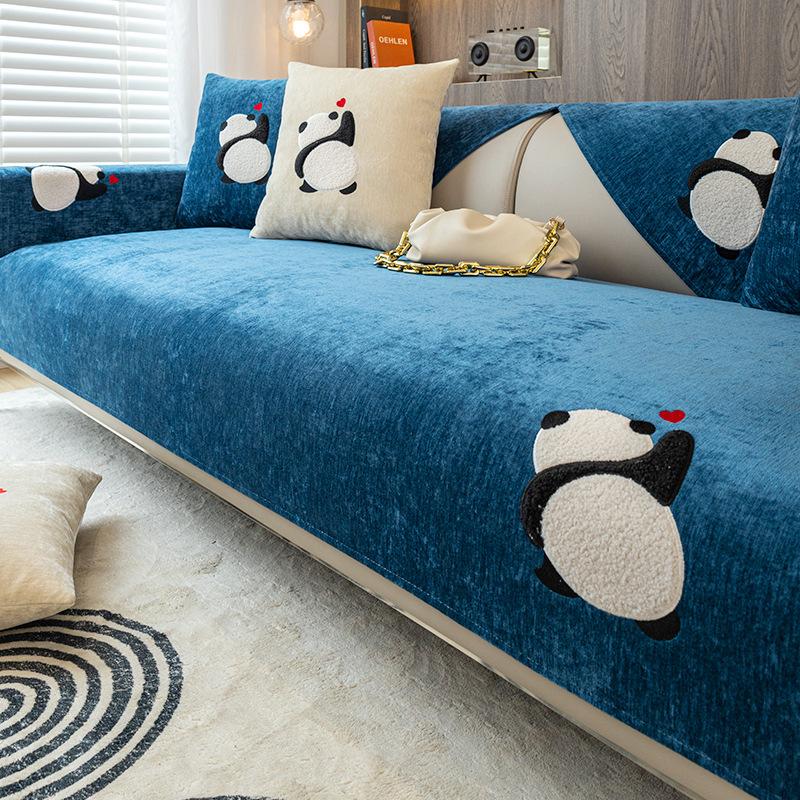 Chenille Sofa Cushion for All Seasons, Backrest Cover, Non-slip Simple Sofa Cover, All-inclusive High-end Cushion