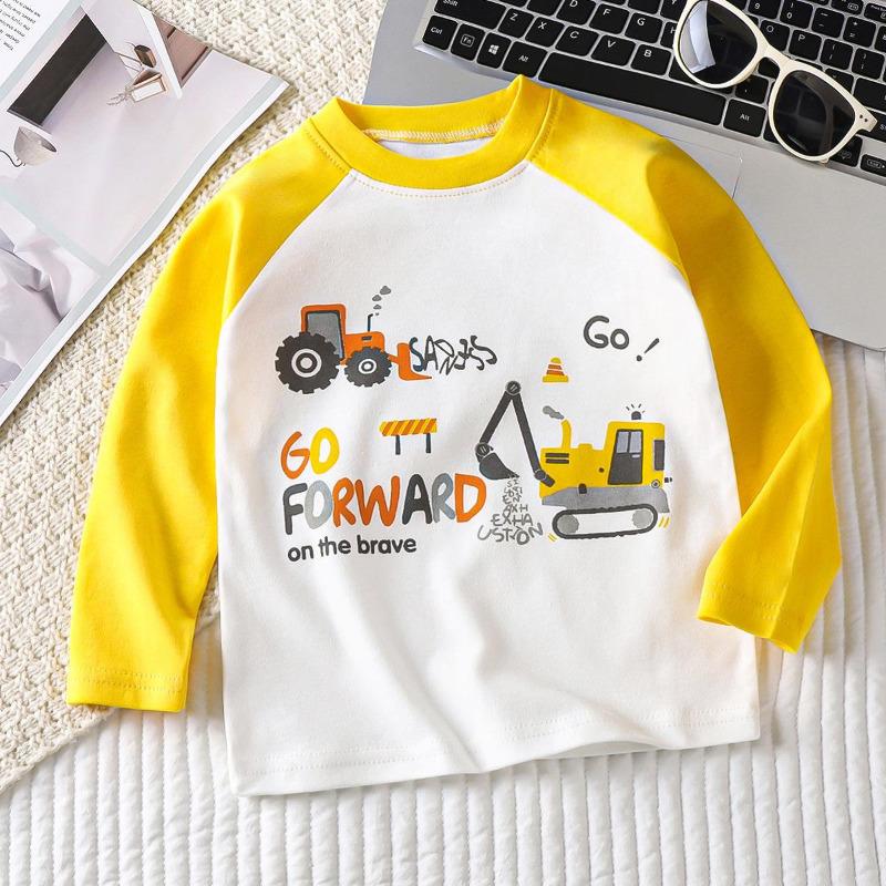Vêtements pour enfants Garçons Filles T-shirt Vêtements pour enfants Dessus de dessin animé Manches longues Vêtements pour bébé Automne Hiver Coton Imprimé Sweat-shirt