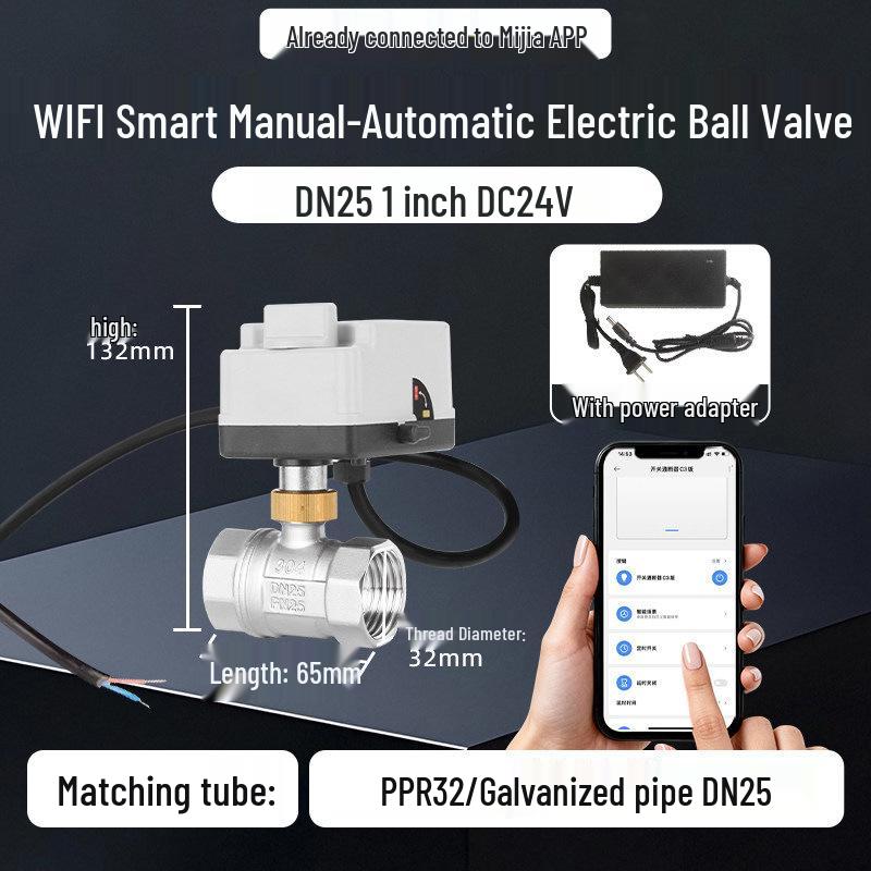 WiFi Smart Electric Ball Valve with Remote Control Timer for Automatic Irrigation