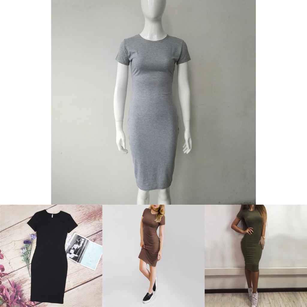 Elegant Womens Short Sleeve Bodycon Pencil Dress For Summer Casual Plus Sizes