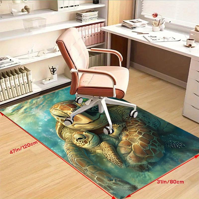 Crystal Velvet Turtle Printed Area Rug Carpet for Bedroom, Living Room, Home Office Decor, Rugs Mat, Fashion Mat Rug for Bedside A84