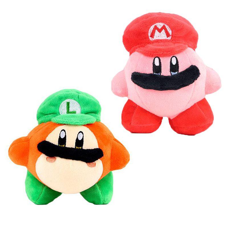 Adorable Kirby Waddle Dee Plush Doll With Mario Luigi Hat For Kids Gift Pendant