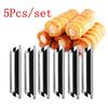 2/5Pcs/pack Cake Horn Mold Stainless Steel Cannoli Tubes Shells Cream Horn Mould Pastry Baking Mold