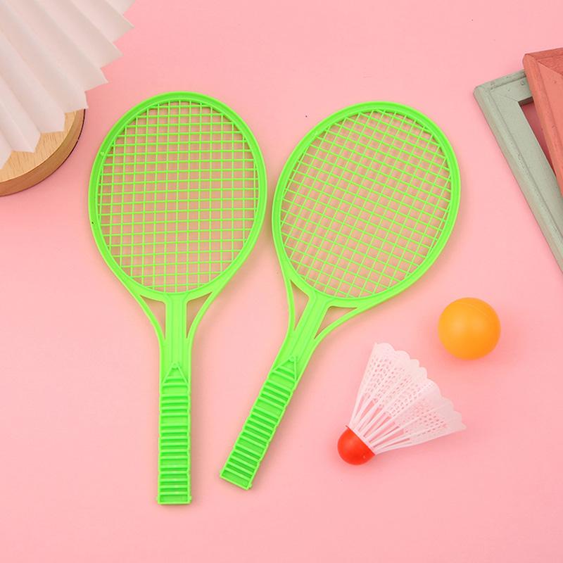 1pair Mini Badminton Racket Tennis Racket Plastic School Teaching Incentive Supplies Portable Sports Racket for Exercise TMZ