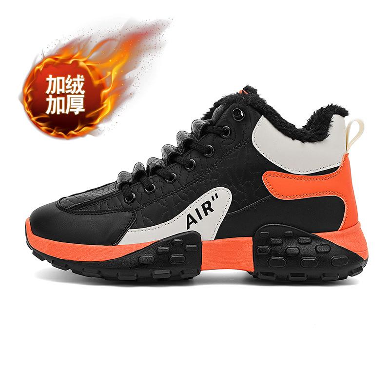 

High-top shoes men s autumn and winter 2024 new velvet warm cotton shoes thick baseplate shoes men s sports and leisure trendy shoes 39