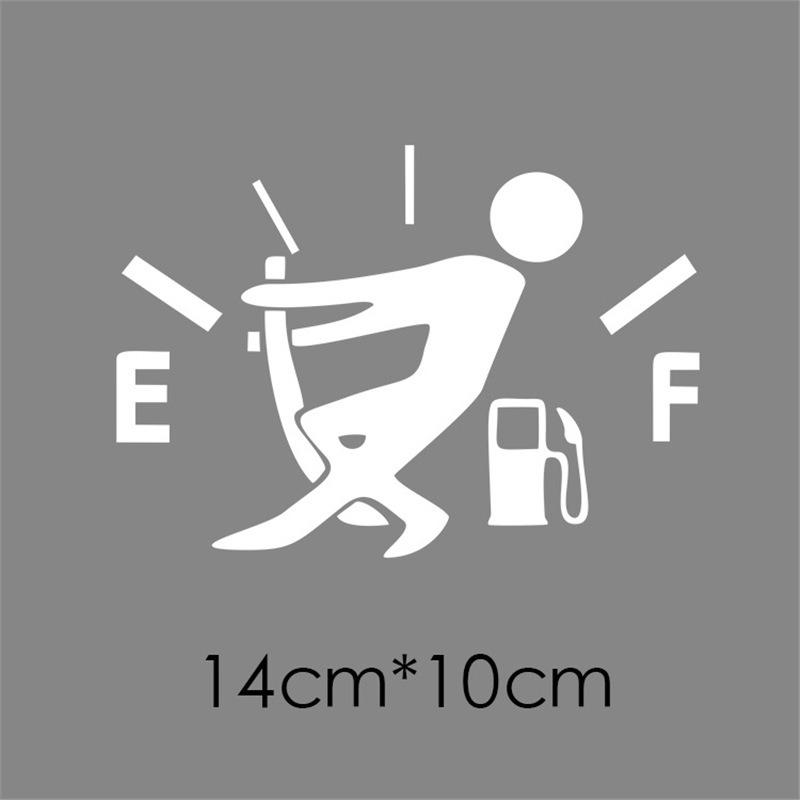 Funny Car Stickers Men Pull Fuel Tank Pointer Reflective Car Stickers Window Warning Sign Decal Car Styling Car Accessories