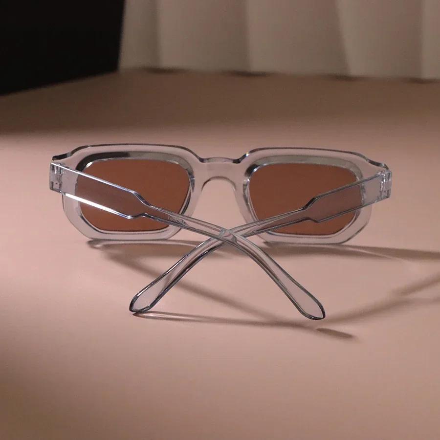 New Rectangle Sunglasses Women Men Stylish Brand Designer Geometric Sun Glasses Female Male Plastic Personality Outdoor Eyewear