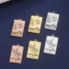 Dawapara Tarot Pendant for Necklaces Earings Suit of Pentacles Spiritual Jewelry Stainless Steel Charms for Jewelry Making