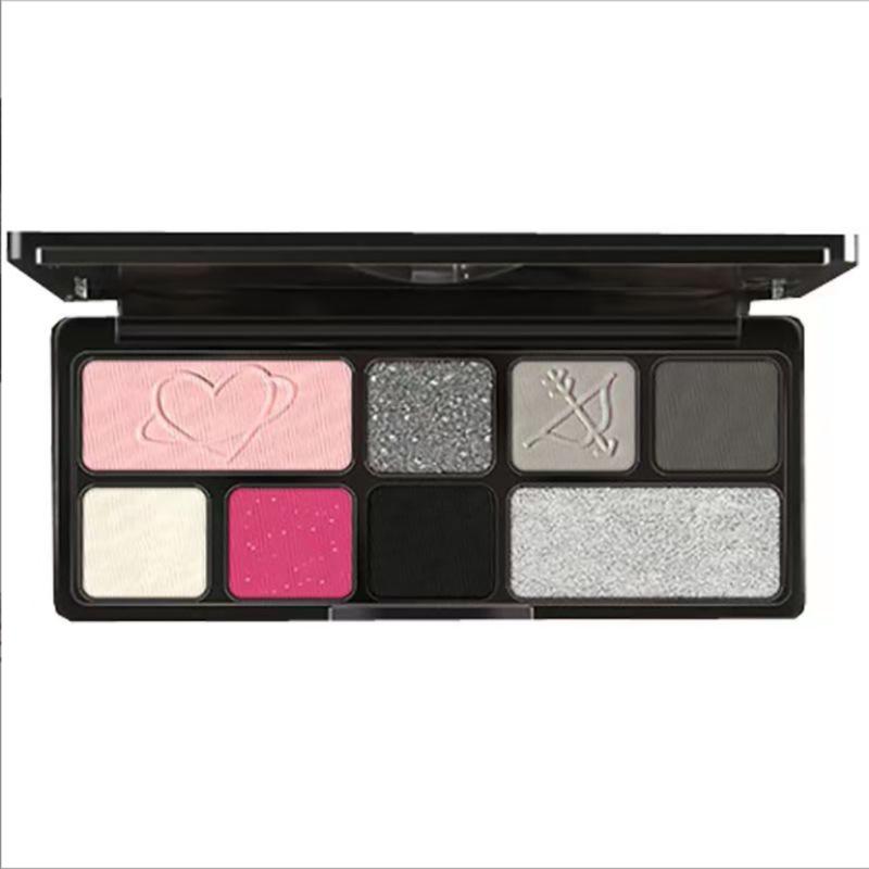 Hey Heartbeat Nude Rose Eyeshadow Palette: Sweetheart Black, Spicy Girl, Matte & Smoky Contours In Cement Grey