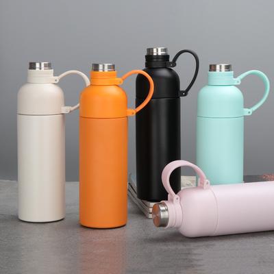 Termo portátil de acero inoxidable para mujer, de alta calidad, compacto, para estudiantes, con pajita