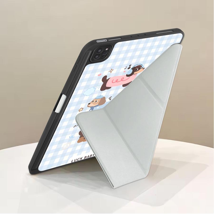 Holder Cover Tablet Case For iPad Pro 2025 Air 4 5 M3 M2 1 2 M4 11inch Mini 6 7 Pro 11th 10th 9th 8th 7th 12.9inch Cartoon Cute