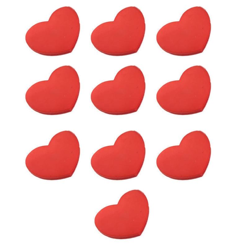 10Pcs Tennis Racket Dampeners Heart Shape Silicone Tennis String Dampener Tennis Squash Shock Absorbers Easy to Use 1 красный