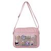Japanese Harajuku Ita Bag for Women PU Transparent Pocket Itabag High School Girls Uniform JK Crossbody Shoulder Bag Handbags