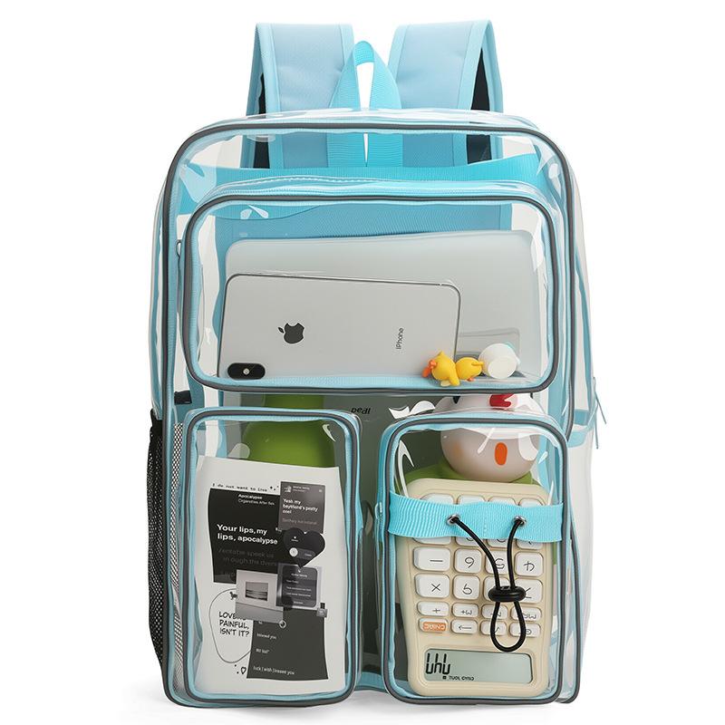 SchoolbagPVC backpack female class big schoolbag transparent design backpack wholesale pvc transparent travel backpack male