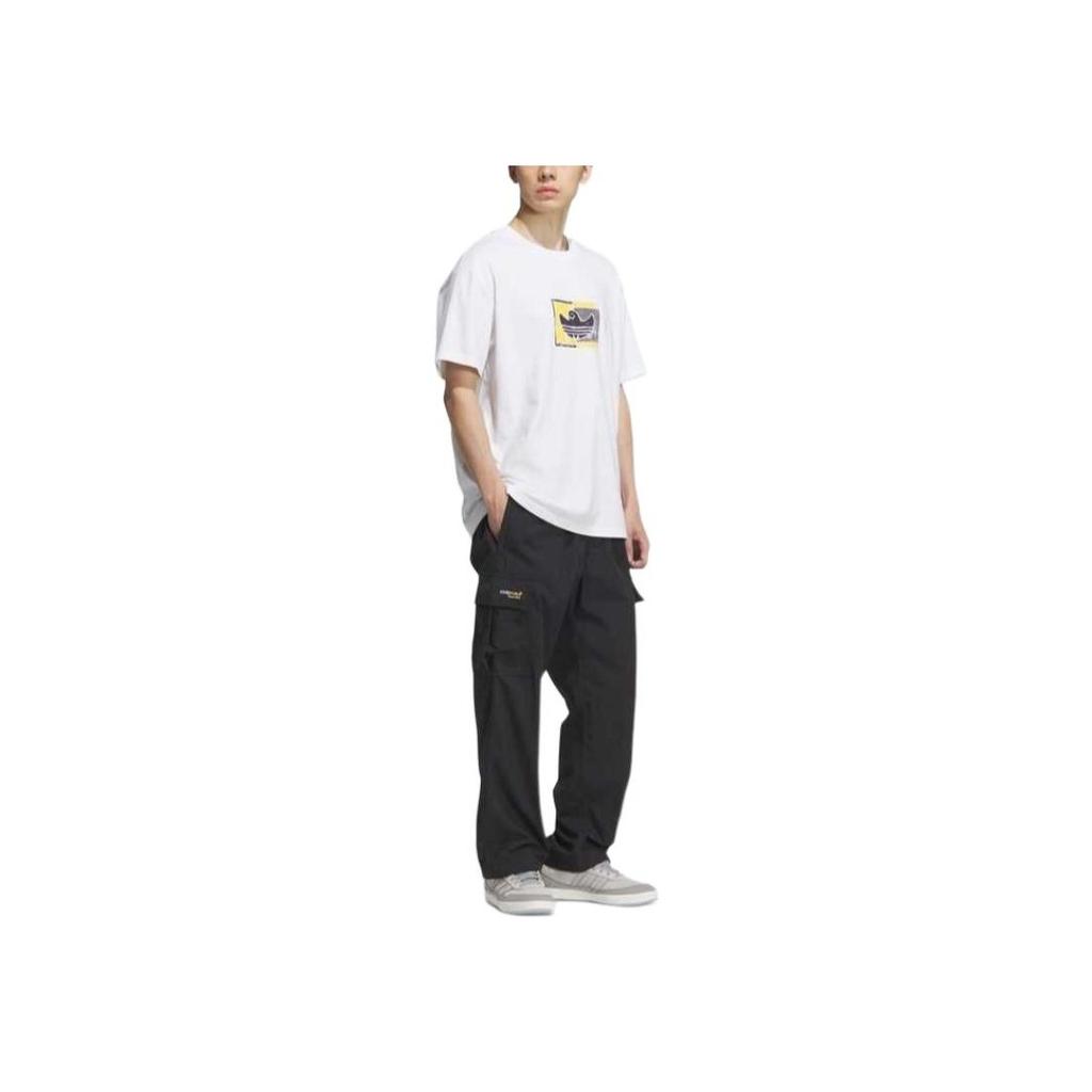 Adidas Originals Shmoohaus Soft Fashion Versatile Comfortable Solid Color Short Sleeve T-Shirt Unisex Tops White KD4289