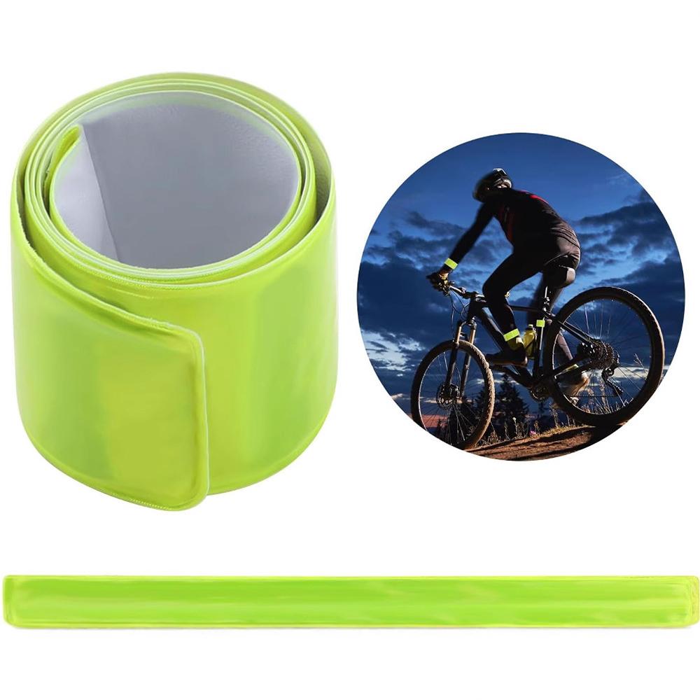 6pcs Reflective Bands Snap Bracelets, Safety for Joggers, Children, and Cyclists