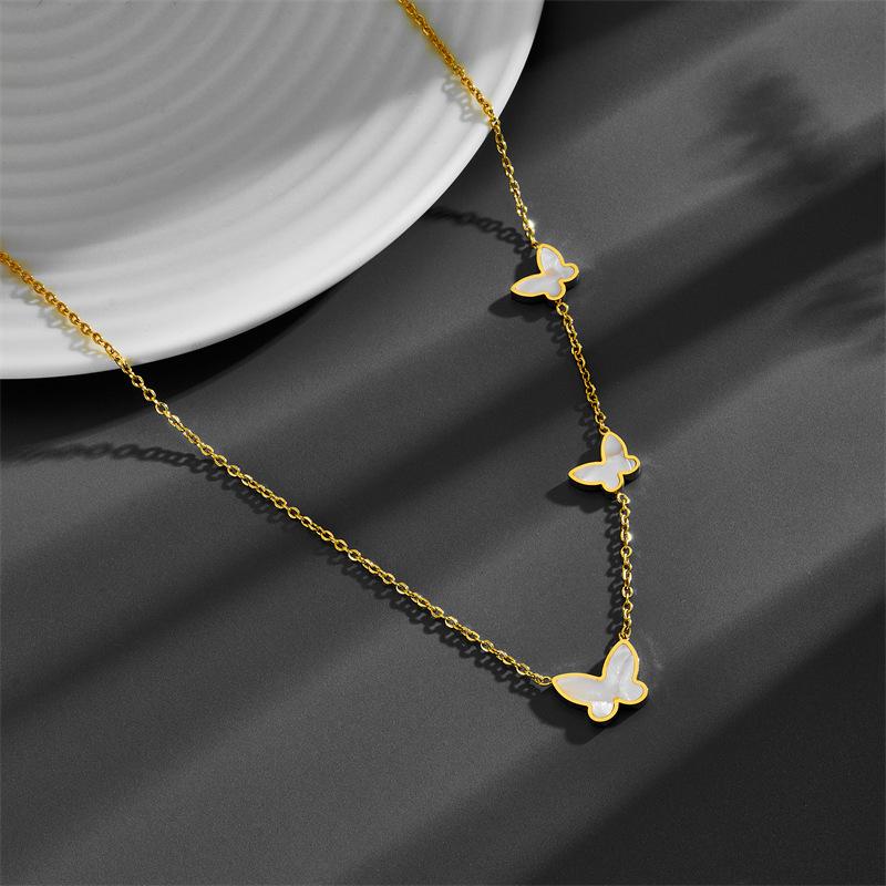 Korean Seashell Butterfly Clavicle Necklace - Trendy, Versatile Ins Style Fashion Accessory