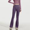 Høyt midjete rumpeløftende Flare-bukser Sømløse yogabukser med nakenfølelse Pilates Trening Fitness Leggings