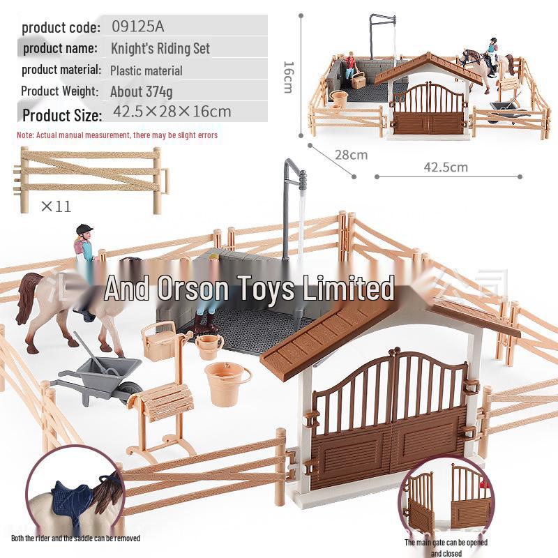 Farm Animal and Human Figures Playset with Fences: Rabbit, Sheep, Donkey, Cow - Parent-Child Simulation Toy