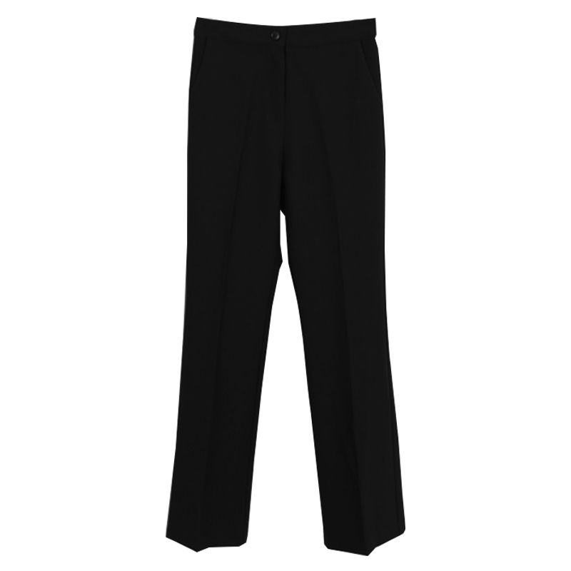 

K-style High Waist Slim Looking Summer New Arrival Black Straight Pants Black L