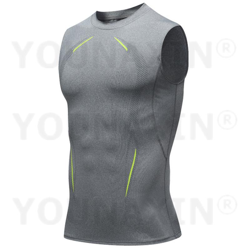 

Мужские майки без рукавов Базовый слой Жилет Баскетбол Спорт Компрессионный Зал Фитнес Джоггер Бег Топ Уличная майка S M L XL 2XL 3XL 3XL серый