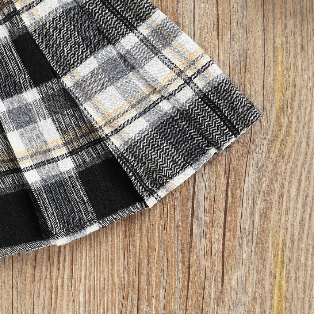 Sada dívčích oděvů pro batolata, jednobarevná žebrovaná tílka bez rukávů + elastická, kontrastní barevná plisovaná sukně v pase