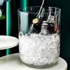 Large Capacity Clear Trash Can Transparent Garbage Can for Living Room Bedroom Office Kitchen Home Decor Household
