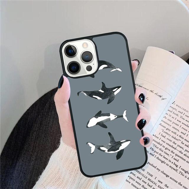 Orcas Whale Phone Case Back Cover For iPhone 17 Air 16 15 14 Plus 11 Pro Max 13 Pro Max 12 Max Coque