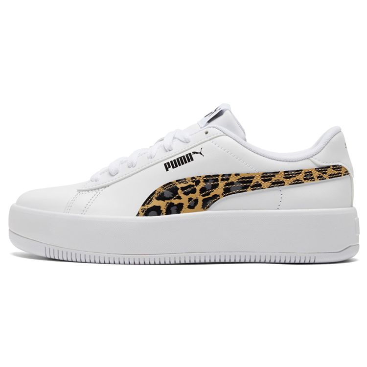 Puma Platform Durable Low-Top Sneakers Women Sneakers White Black 384894-02