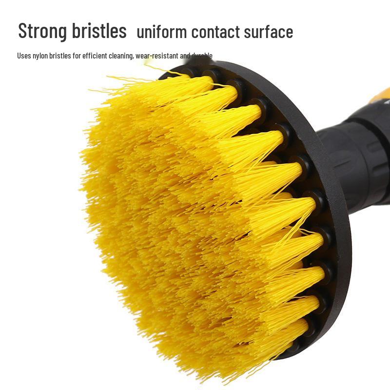 Electric Drill Cleaning & Polishing Brush Set: Floor Brush, Sanding Brush, Ball Head Brush Accessories