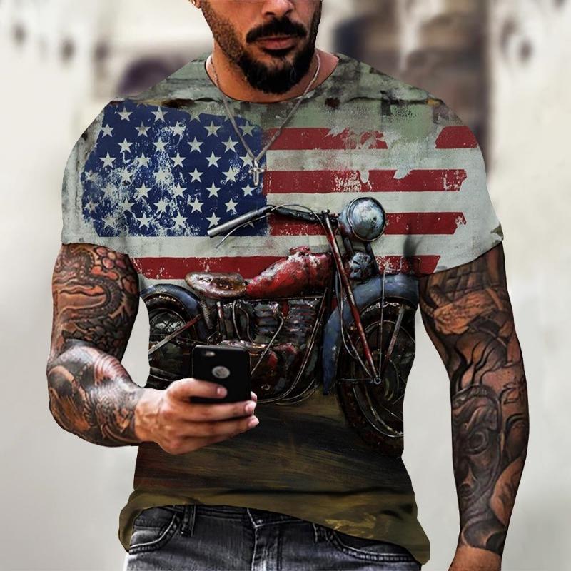 

Ретро Америка Маршрут 66 3D Печатные мужские футболки Винтажная свободная мужская одежда Летние топы унисекс с круглым вырезом и коротким рукавом Футболки 4XL 6XL