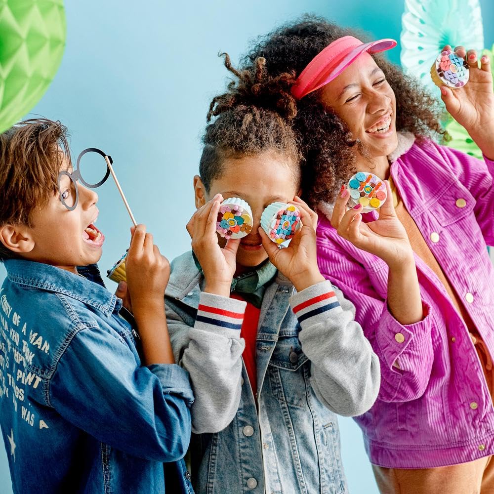 Set Petrecere Brioșe Dulci LEGO DOTS 41926, Blocuri de Jucărie, Cadou, Bijuterii, Artizanat, Băieți și Fete, Vârste 6 ani și Peste