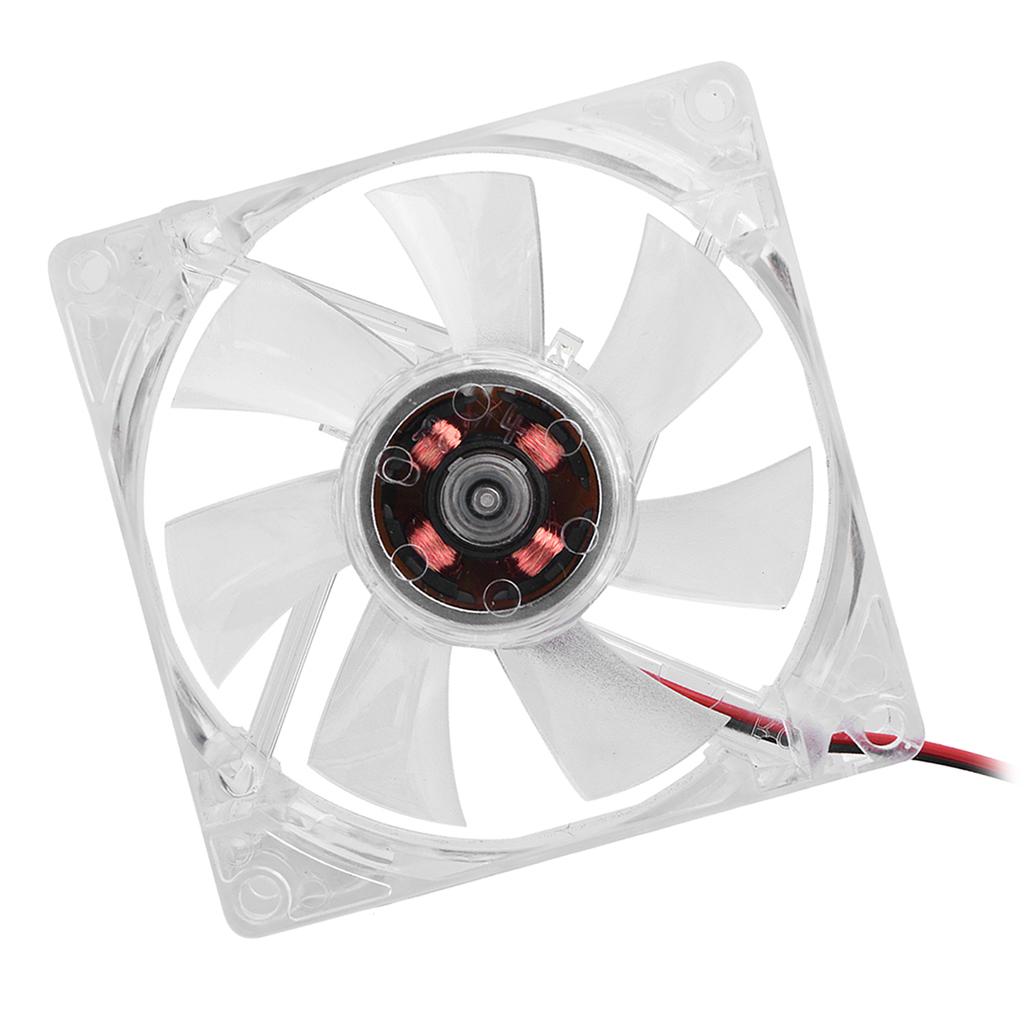 80mm LED Light 12V 4Pin Mute PC Case Cooling Fan Computer Cooler