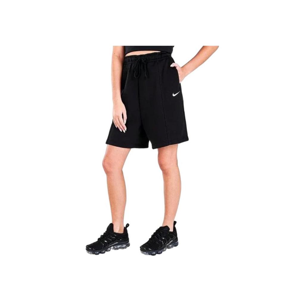 Nike Solid Color Lace-Up Casual Shorts Women Shorts Black DM6123-010