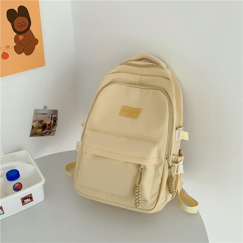 Zaini da donna a tinta unita per donna Zaini scolastici impermeabili Borsa a spalla di grande capacità Borse scolastiche per ragazze Ruckpack