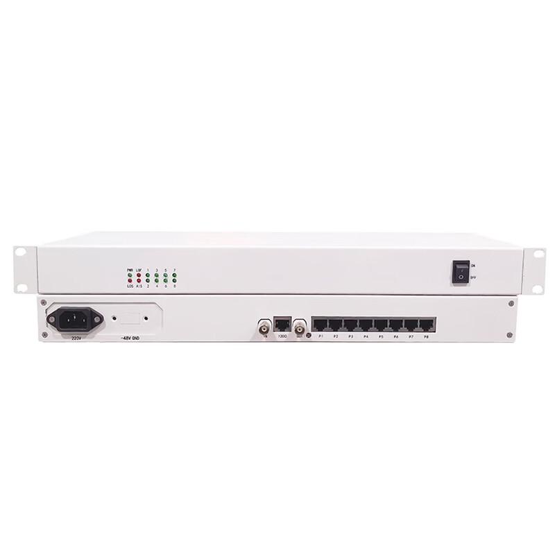 KUNYU PCM E1 to 8-Channel Telephone Fiber Optic Multiplexer