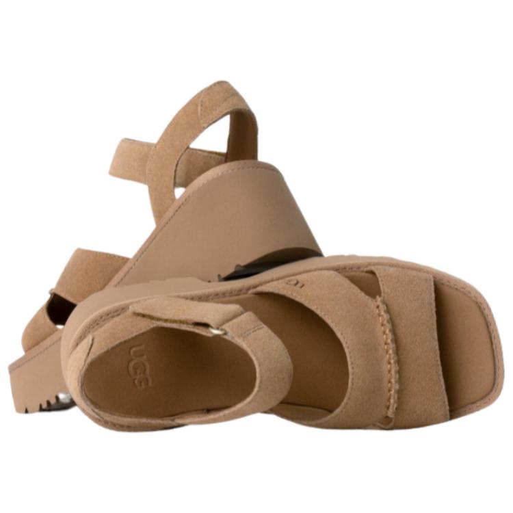 UGG New Heights Suede One Strap Sandals 7.6cm Women's Brown 1167475-MDSD