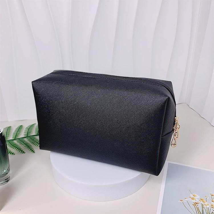 Einfarbig Make-Up Tasche Frauen Kosmetik Tasche Wasserdichte PU Leder Reise Tragbare Waschen Kulturbeutel Lagerung Tasche Organizer Geldbörse
