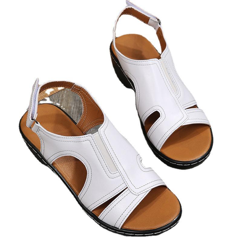 Sandale Retro cu platformă și degete descoperite, mărimi mari, pentru vara 2022 - Stil European și American
