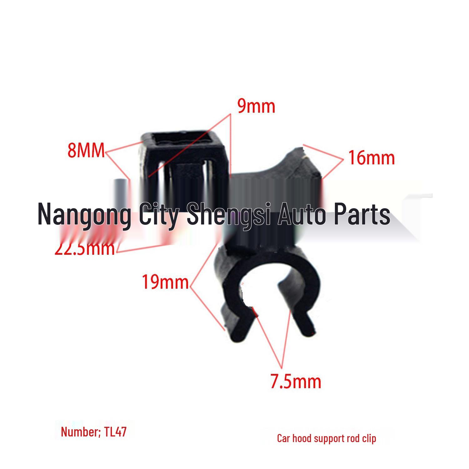 

Car Hood Trim Panel Nylon Buckles & Support Rod Clips 10000