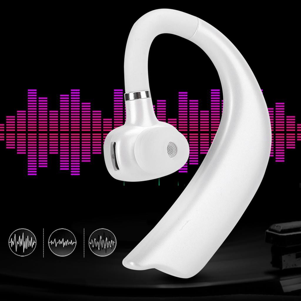 Waterproof Wireless Headphones     Earphones Stereo Monaural Ear Hook Earbuds(Black )
