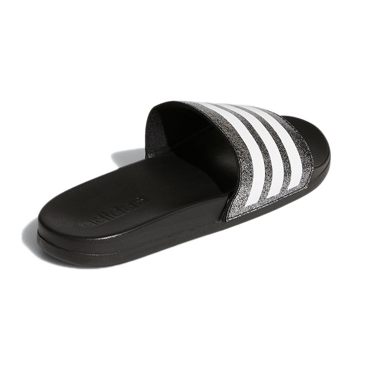 Adidas Adilette Comfort Slide J Black Glitter Kids Sneakers Core-Black Cloud-White FY8836