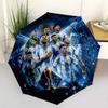 Argentina World Cup Champions Portable Automatic Umbrella Folding Umbrella with 8 Ribs Lightweight for Outdoor Daily Use Fashionable