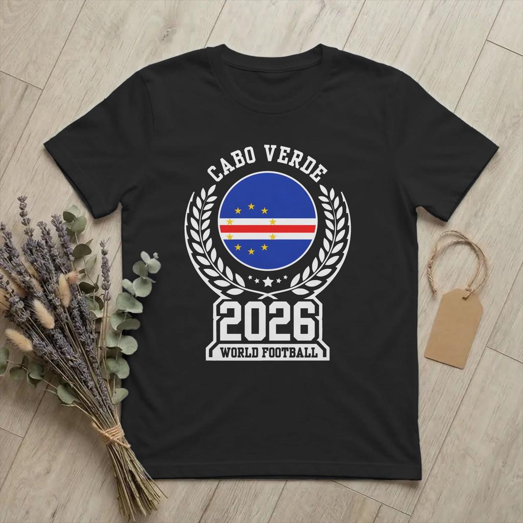 Unisex Cape Verde Flag Football Fan 2026 T Shirts Supporter Cotton merch Vintage Short Sleeve Crewneck Tee Shirt Printed TShirt